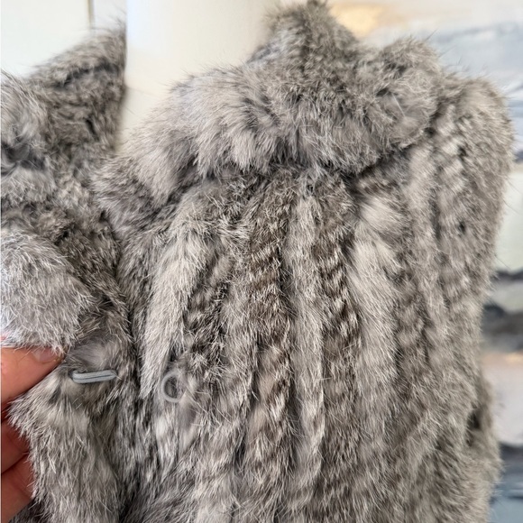 Bagatelle 100% Genuine Rabbit Fur Size S Winter Grey - Picture 10 of 16